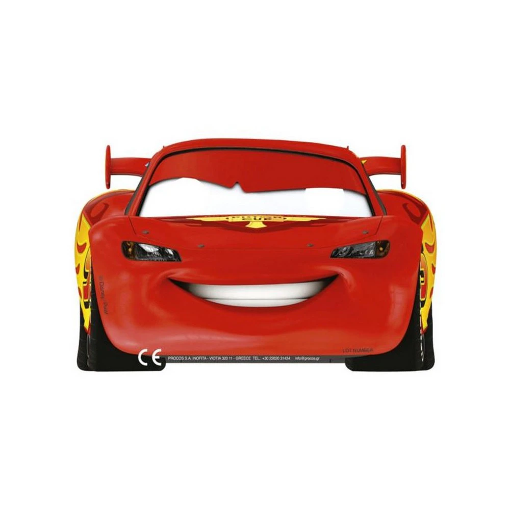 Cars Lightning McQueen Party Mask (Pack of 6) (Red) - SG31558