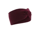 Beechfield Unisex Adult Twist Knitted Headband (Burgundy) - BC5274