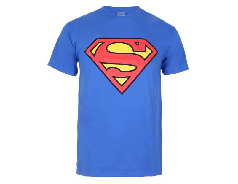 Superman Mens Logo Cotton T-Shirt (Royal Blue/Red) - TV631