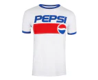 Pepsi Mens 1991 T-Shirt (White/Royal Blue/Red) - TV1504