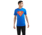 Superman Mens Logo Cotton T-Shirt (Royal Blue/Red) - TV631