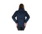 Printed Hooded Jacket with Zip Fastening - Blue