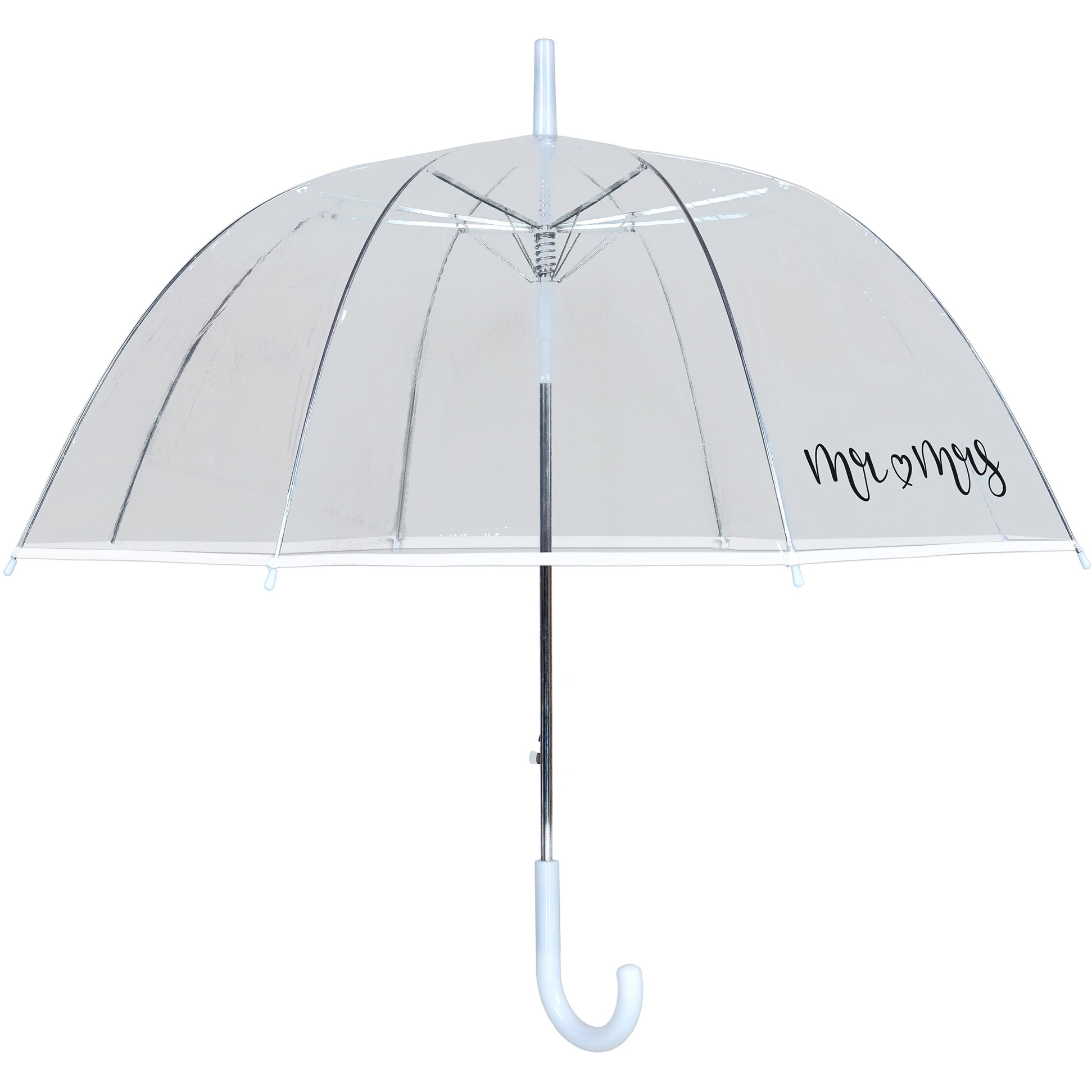 X-Brella Mr & Mrs Dome Umbrella (Clear/White) - UT1492