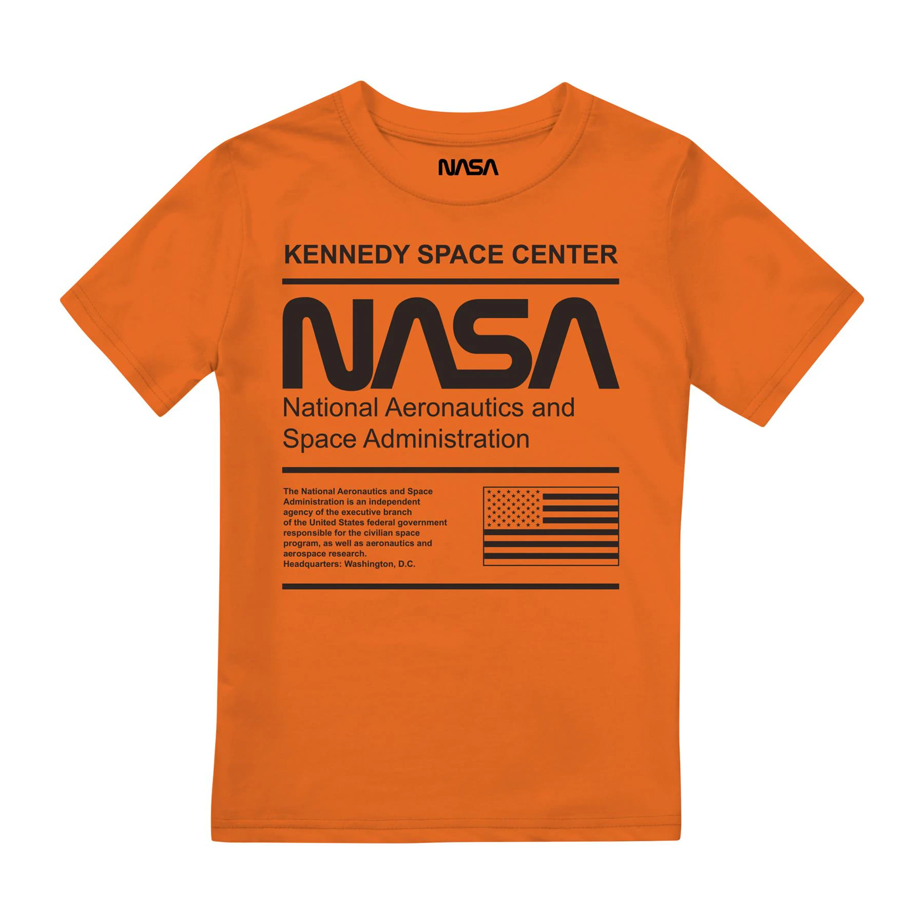 NASA Boys Mono Kennedy T-Shirt (Orange) - TV1968