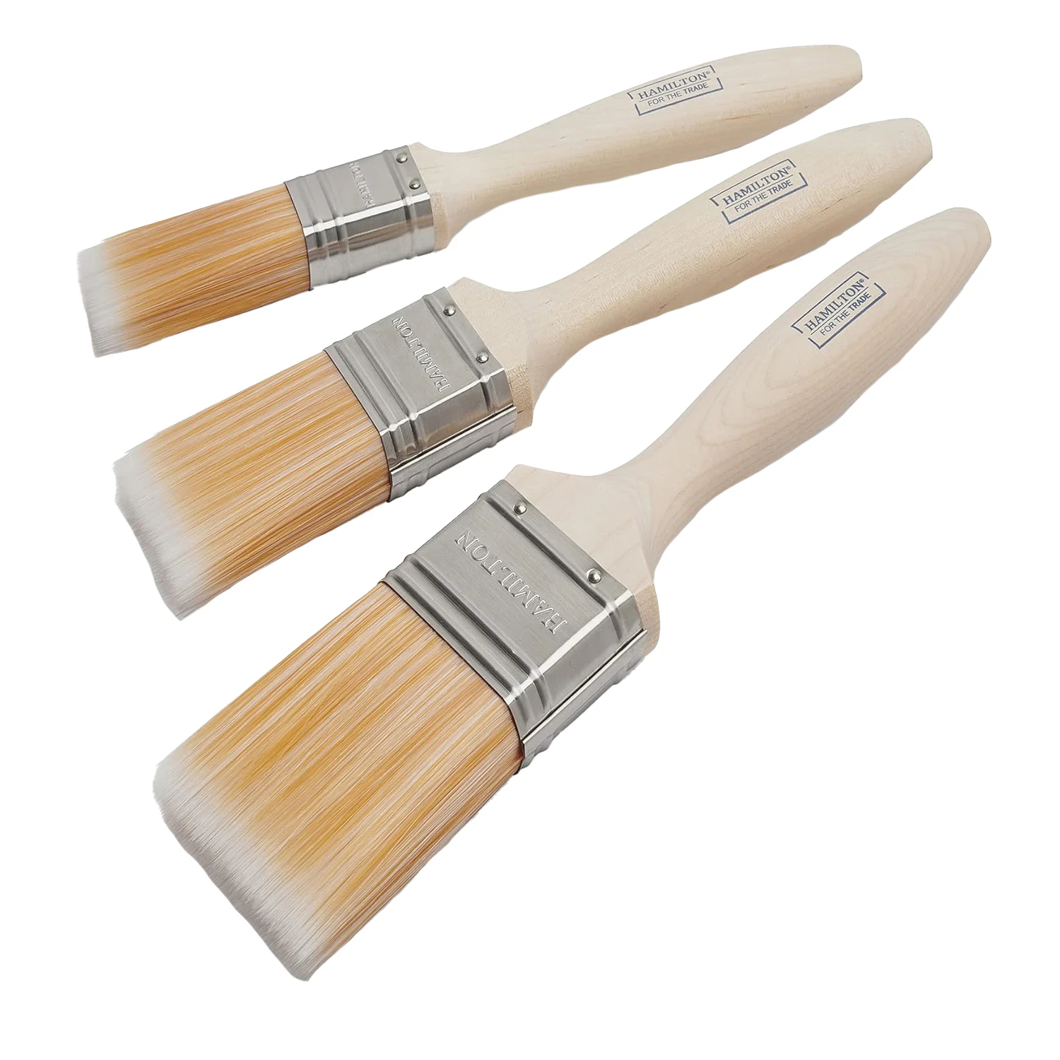 Hamilton For The Trade Flat Paint Brush (Pack of 3) (Brown) - ST9779