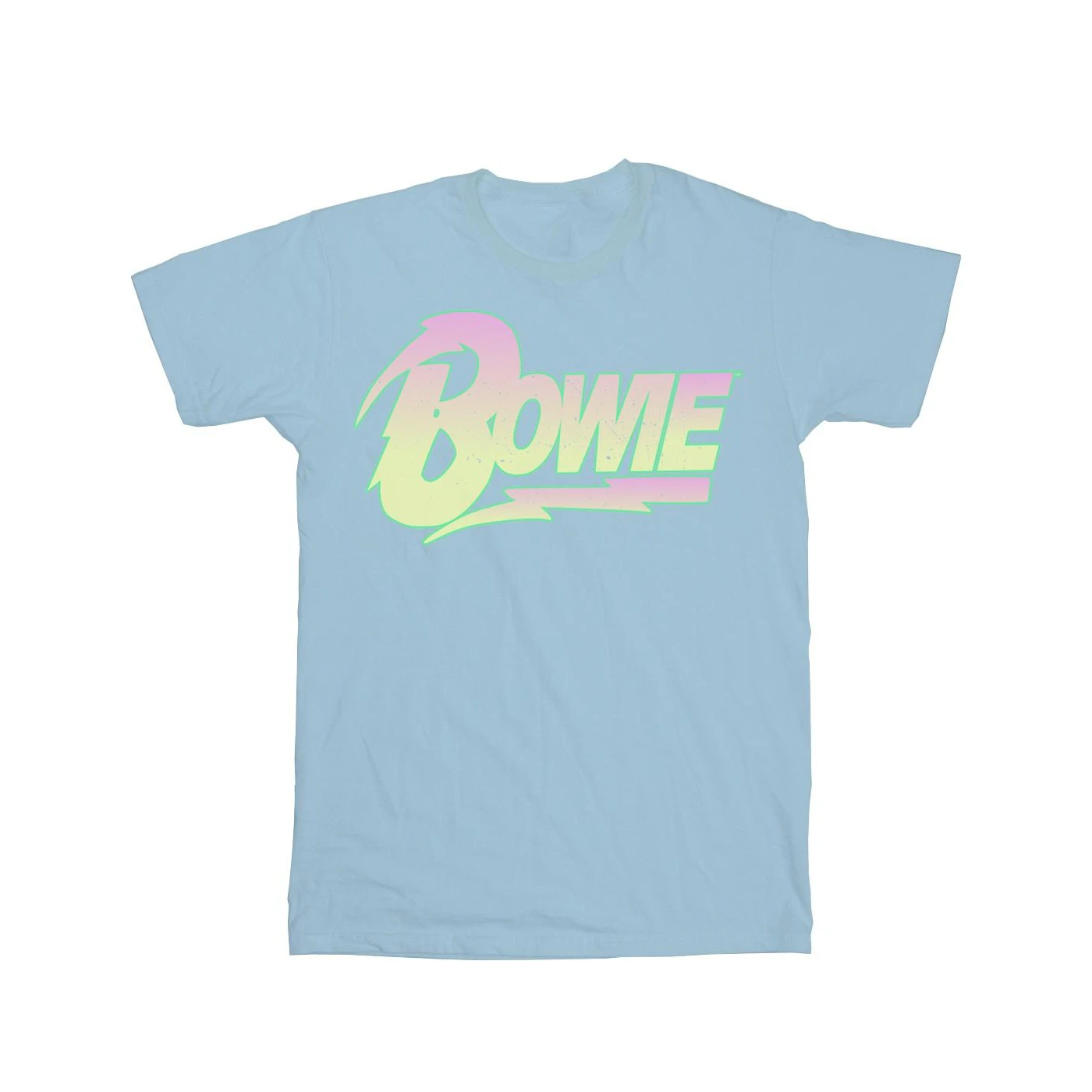 David Bowie Boys Neon Logo T-Shirt (Baby Blue) - BI15192