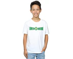 DC Comics Boys Green Lantern Text Logo T-Shirt (White) - BI15399