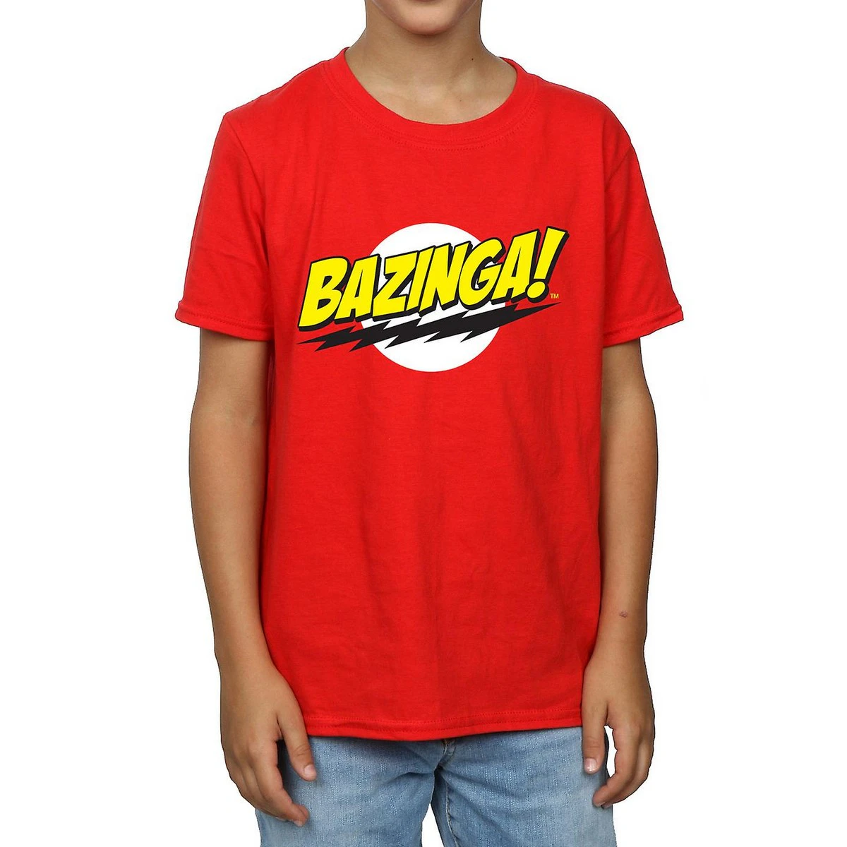 The Big Bang Theory Boys Bazinga Cotton T-Shirt (Red) - BI1581