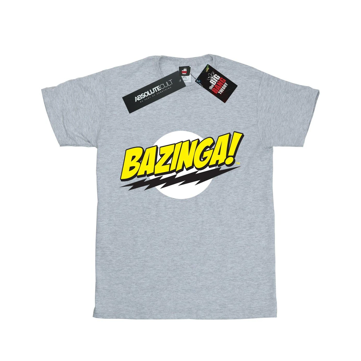 The Big Bang Theory Girls Bazinga Cotton T-Shirt (Sports Grey) - BI1647