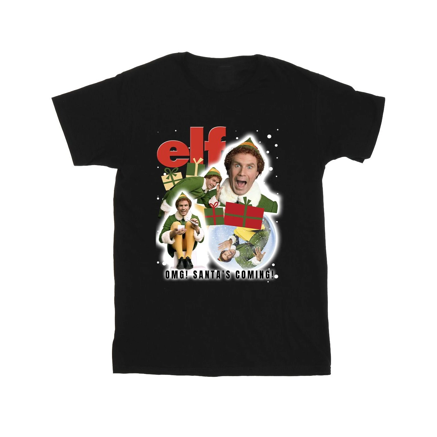 Elf Boys Buddy Collage T-Shirt (Black) - BI17078