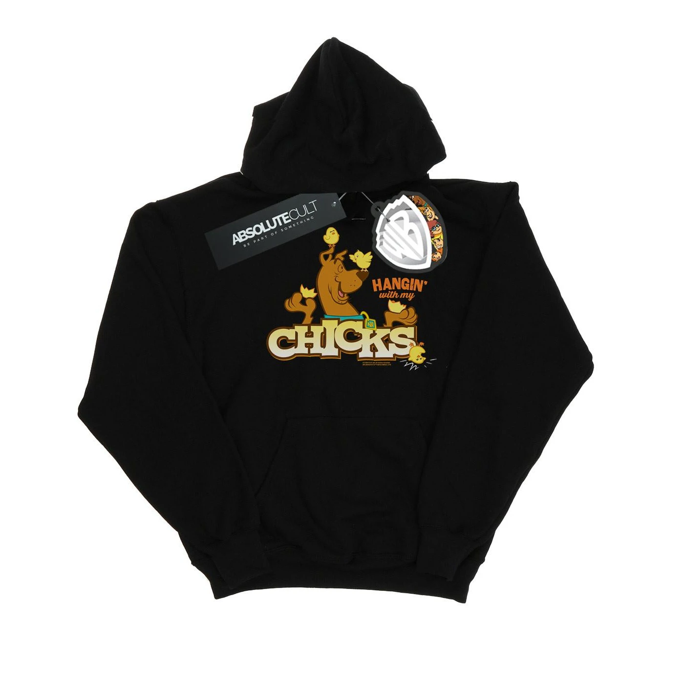 Scooby Doo Mens Hangin With My Chicks Hoodie (Black) - BI17296