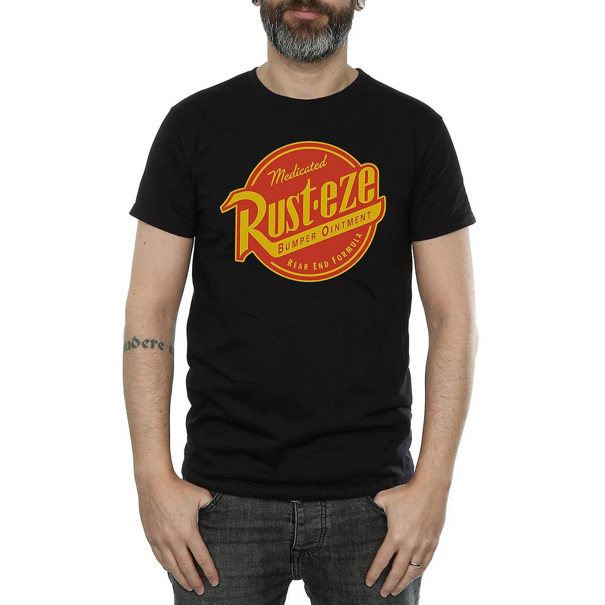 Cars Mens Rust-Eze Logo Cotton T-Shirt (Black) - BI1611