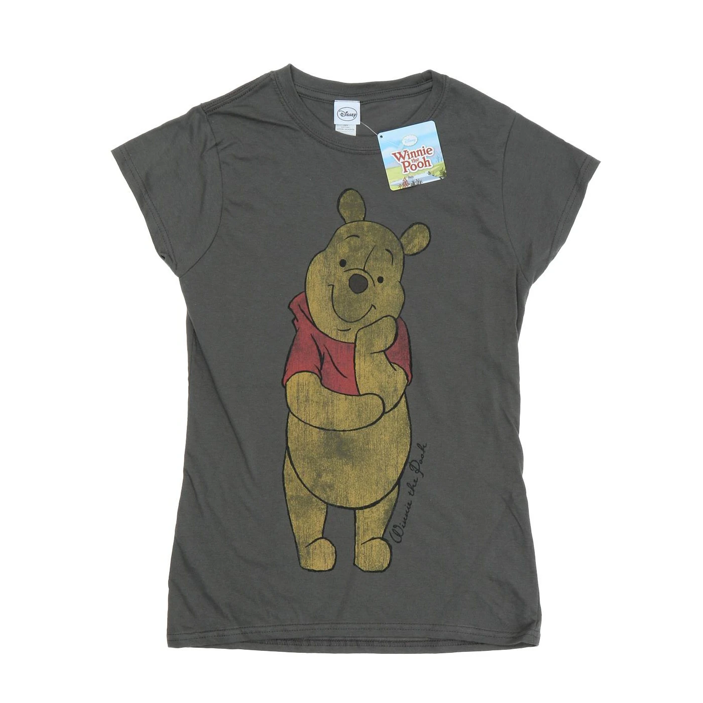 Winnie the Pooh Womens Character Heather T-Shirt (Charcoal) - BI1715