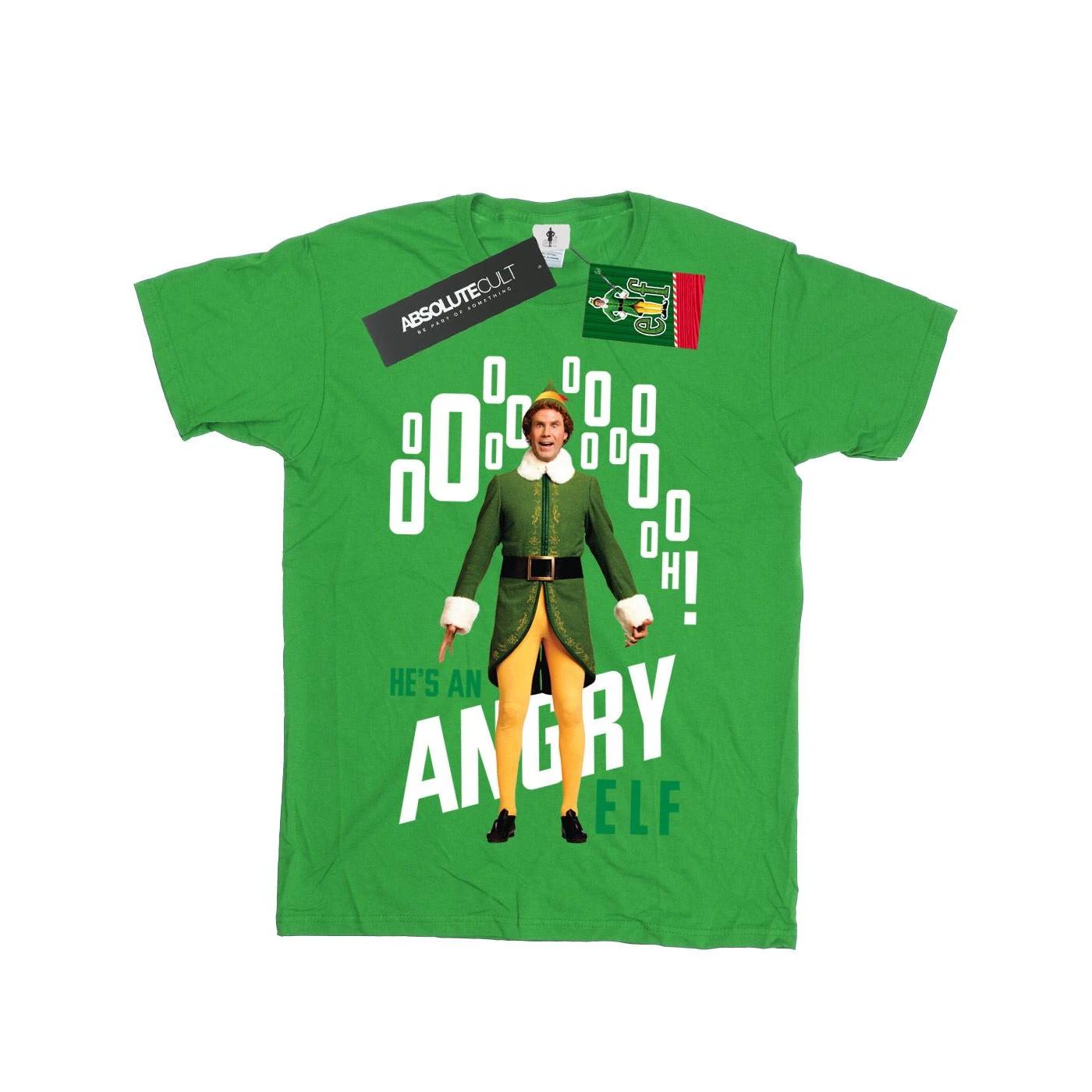 Elf Girls Angry Elf Cotton T-Shirt (Irish Green) - BI17096