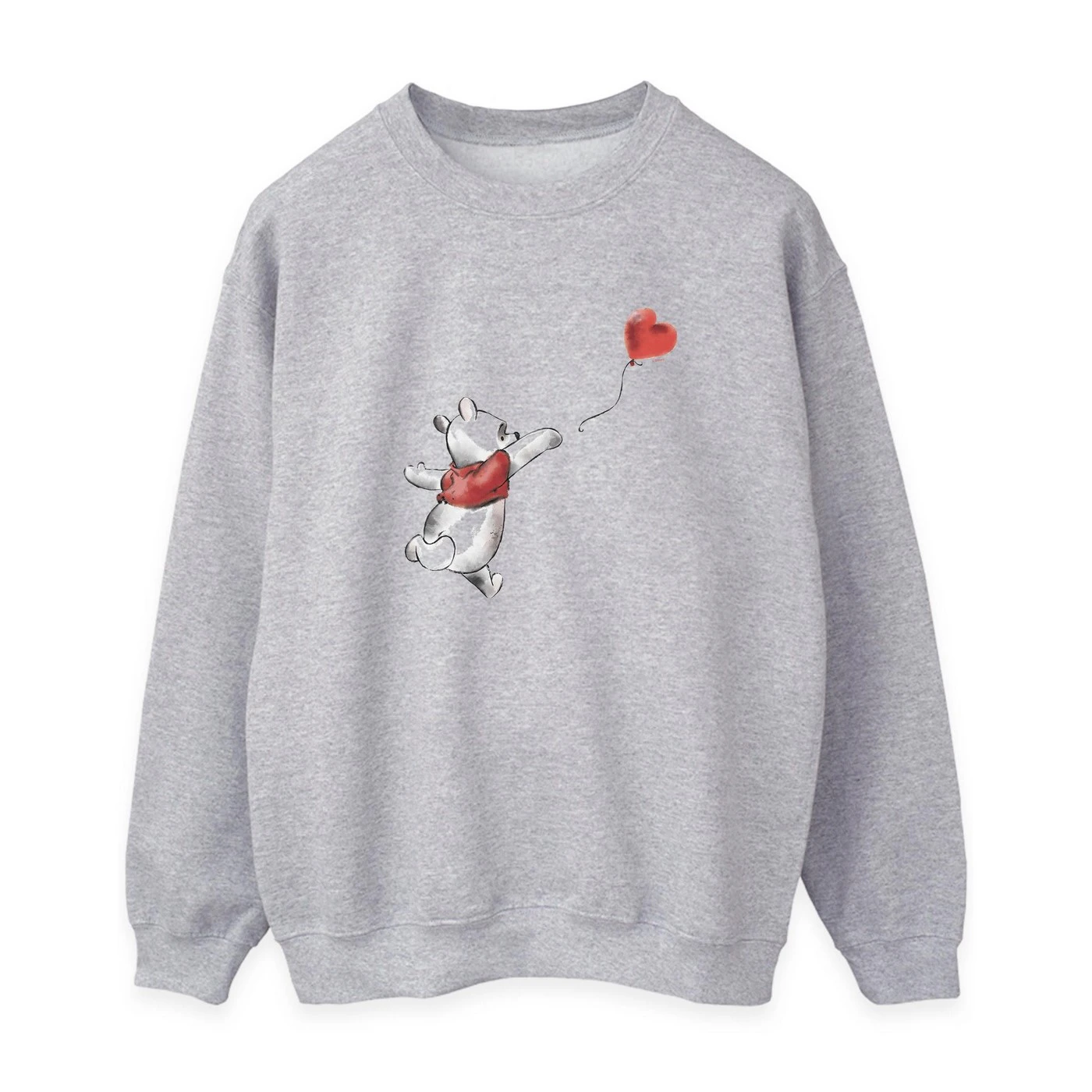 Winnie the Pooh Womens Balloon Sweatshirt (Heather Grey) - BI1884