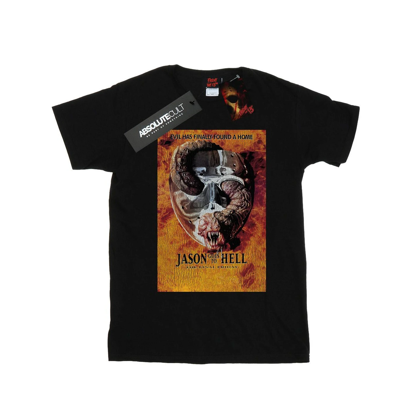 Friday The 13th Womens Jason Goes To Hell Cotton Boyfriend T-Shirt (Black) - BI23295