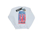 DC Comics Boys Justice League Movie Team Flag Sweatshirt (White) - BI21163