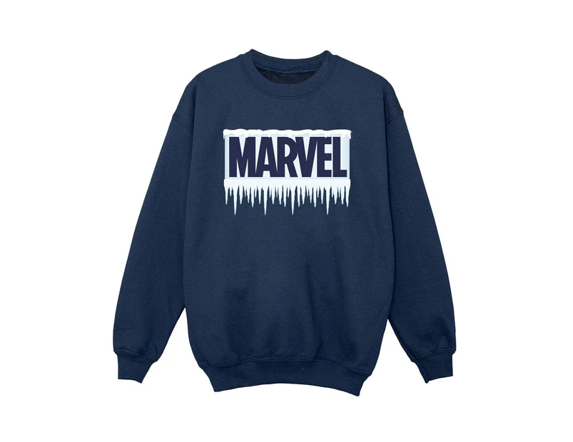 Marvel Boys Icicle Logo Sweatshirt (Navy Blue) - BI25169