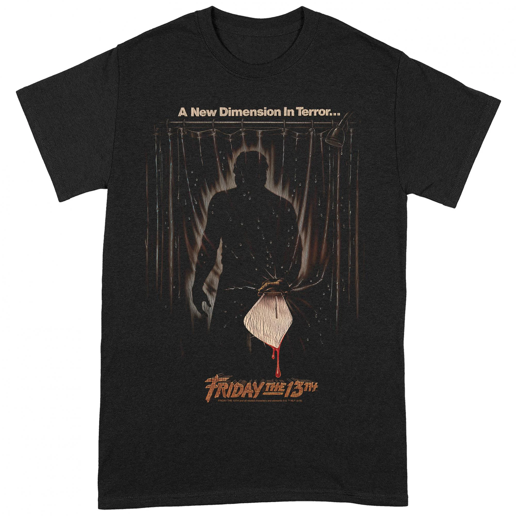 Friday The 13th Unisex Adult Poster T-Shirt (Black) - BI170