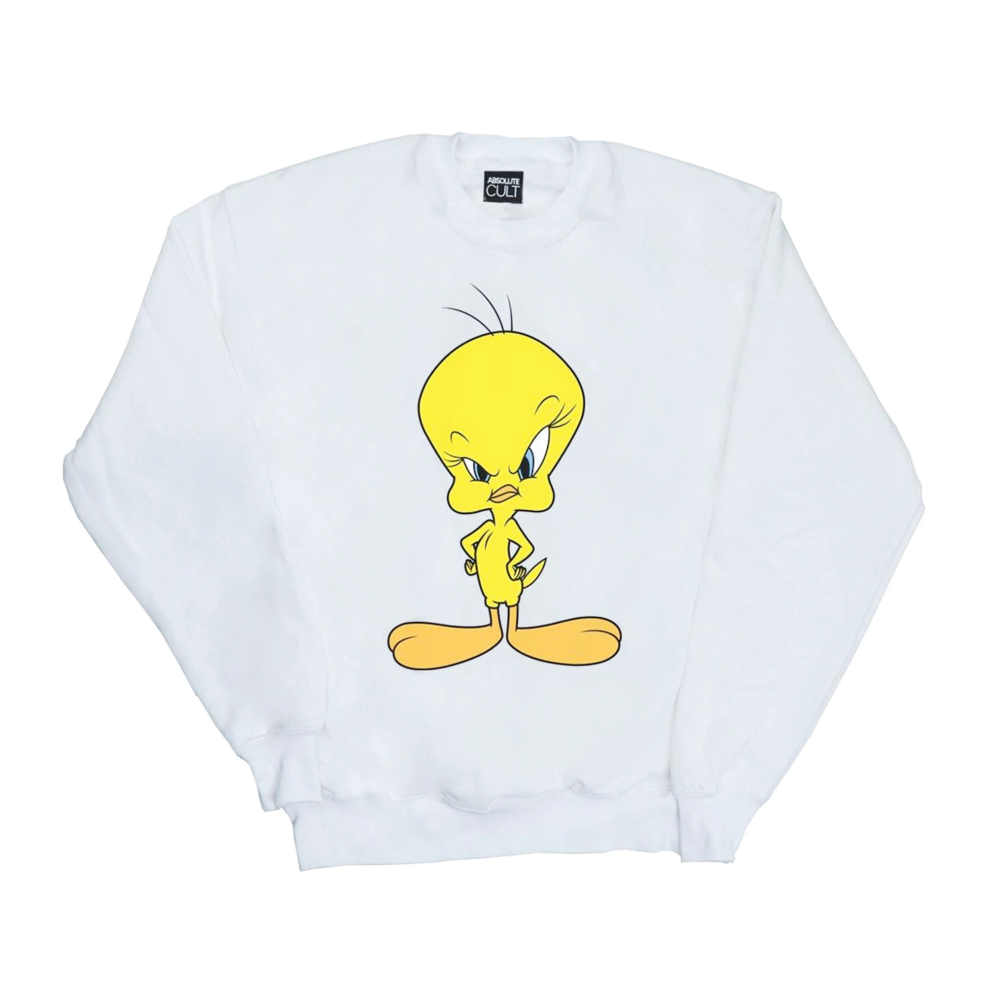 Looney Tunes Womens Angry Tweety Sweatshirt (White) - BI1932