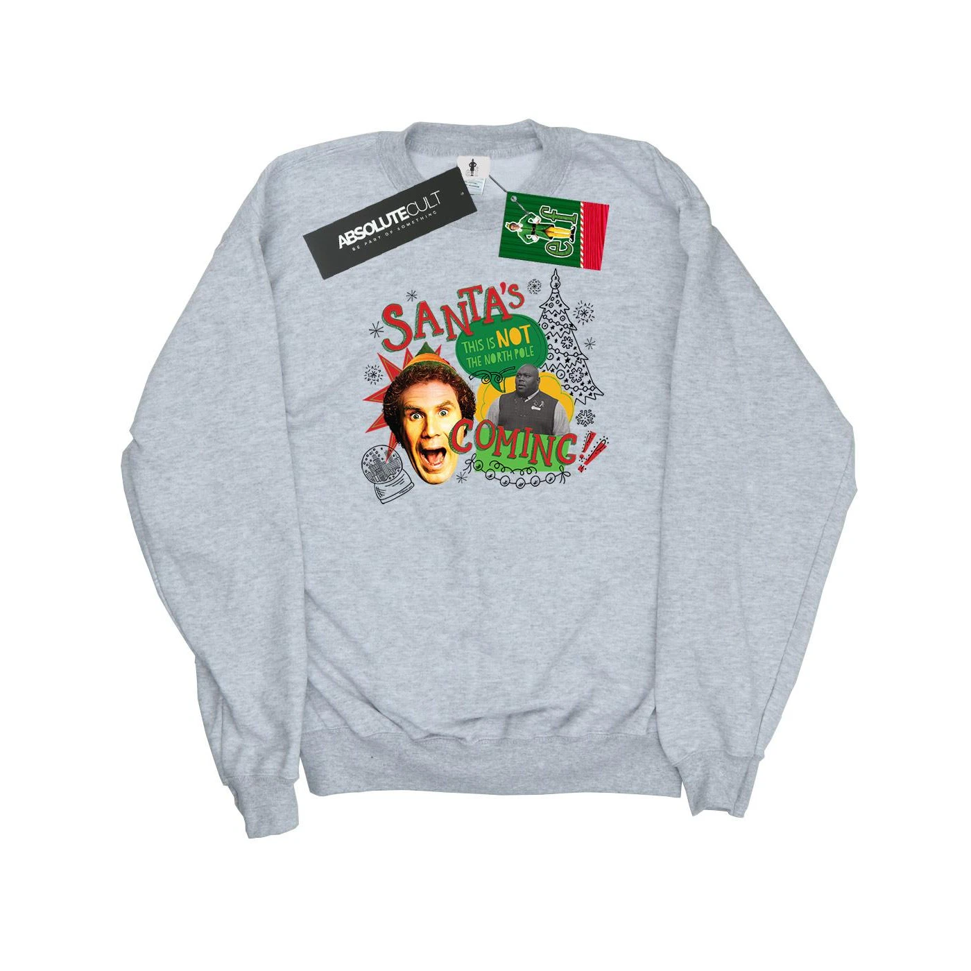 Elf Mens North Pole Sweatshirt (Sports Grey) - BI22182