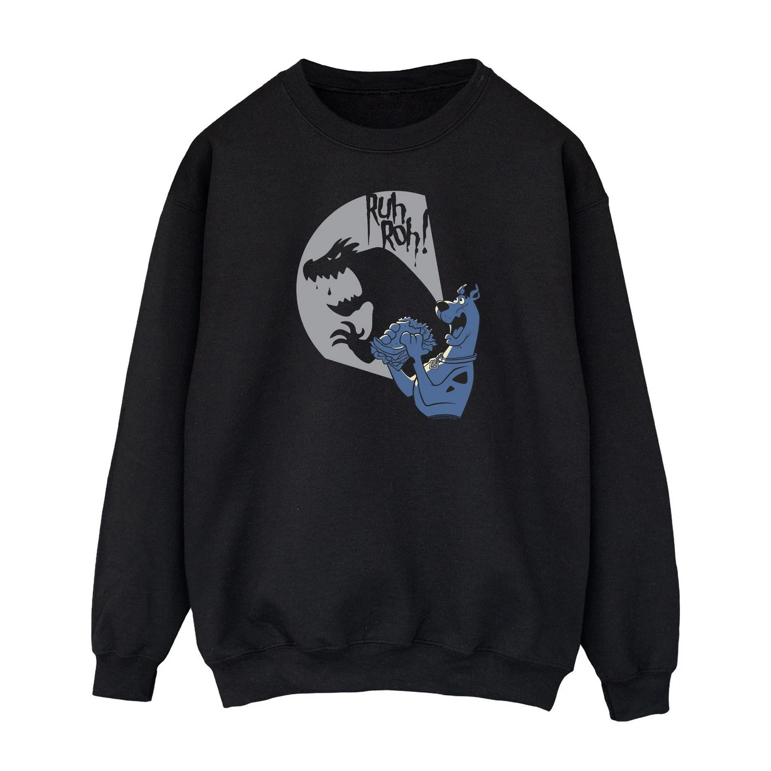 Scooby Doo Mens Ruh Roh Sweatshirt (Black) - BI2072