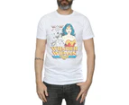 DC Comics Mens Wonder Woman Posing T-Shirt (White) - BI21649
