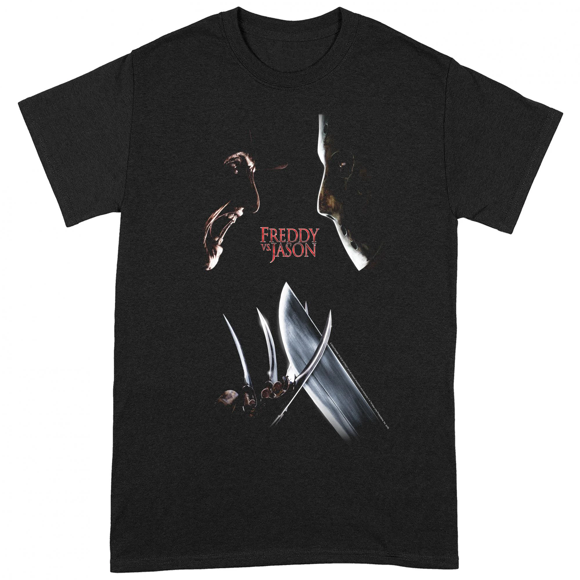 Nightmare On Elm Street Unisex Adult Freddy Vs Jason T-Shirt (Black/Red) - BI203