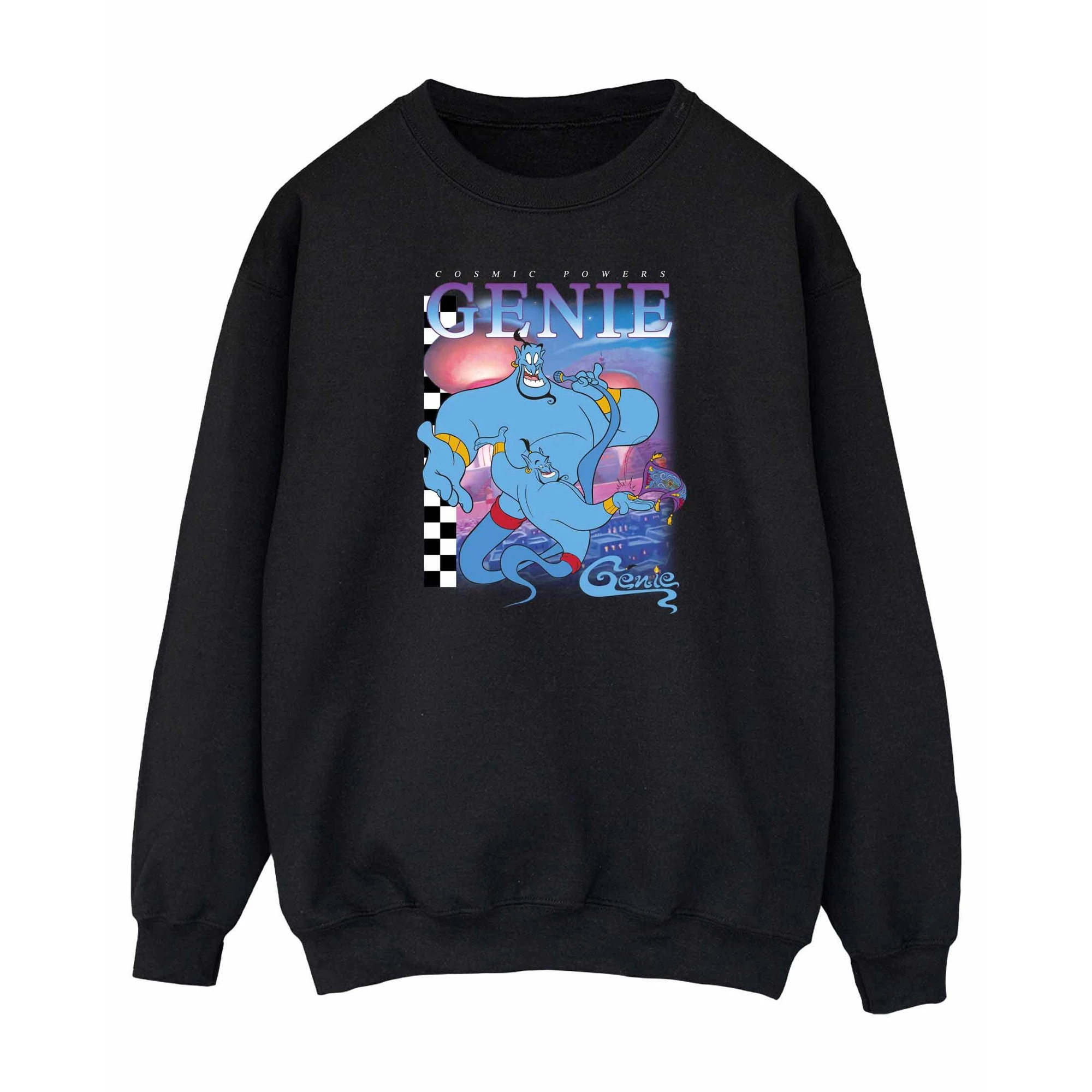 Aladdin Womens Genie Montage Sweatshirt (Black) - BI1965