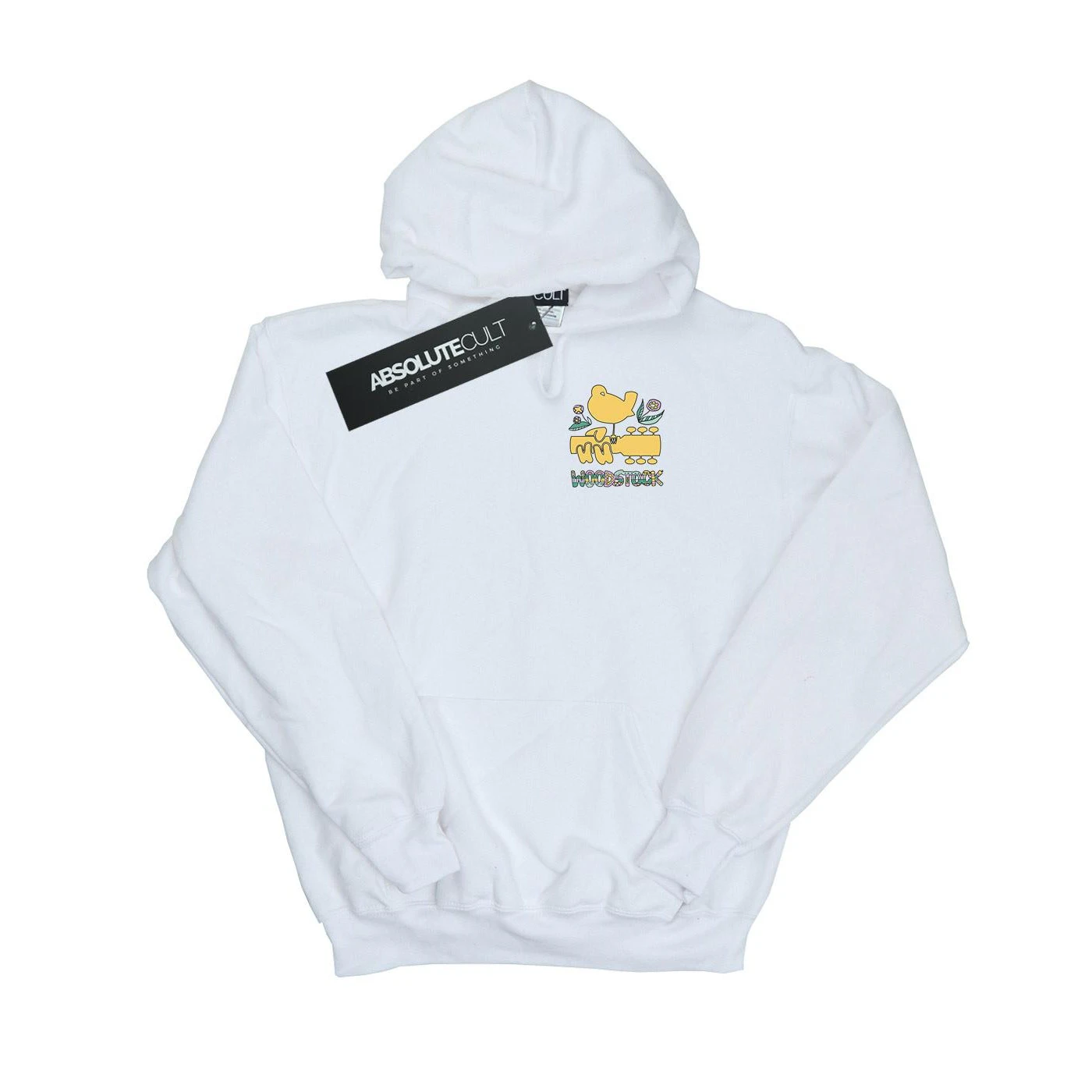 Woodstock Mens Breast Logo Hoodie (White) - BI16869