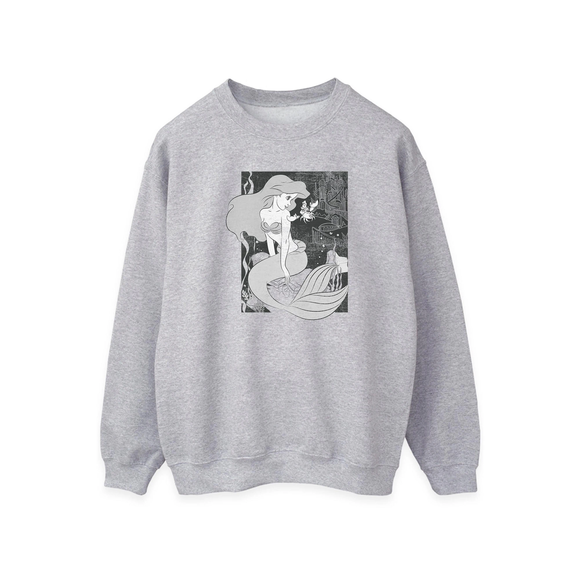 The Little Mermaid Womens Sweatshirt (Heather Grey) - BI2015