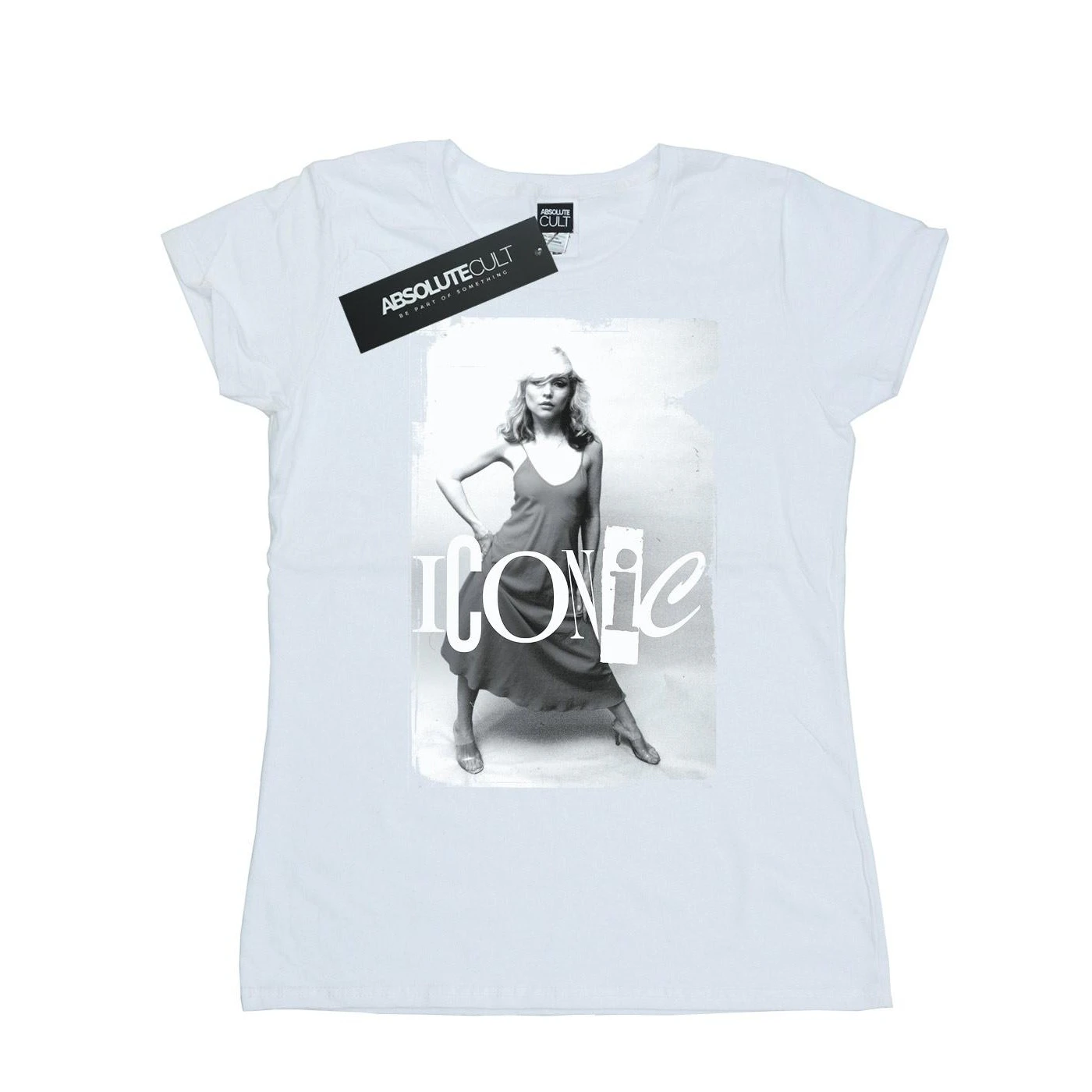 Debbie Harry Womens Iconic Photo Cotton T-Shirt (White) - BI19675