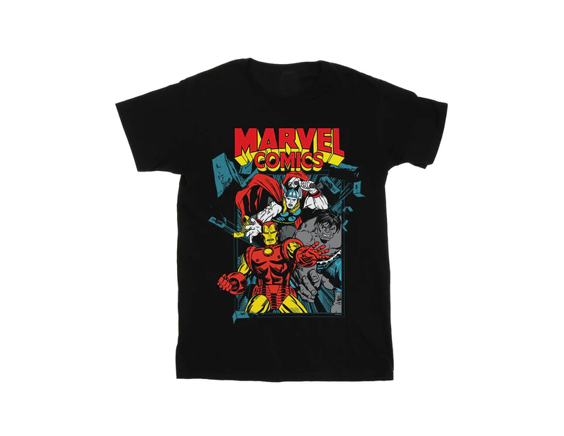 Marvel Comics Boys Trio Pose T-Shirt (Black) - BI25582