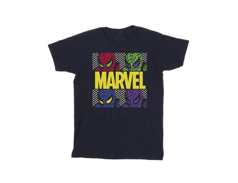 Marvel Boys Spider-Man Pop Art T-Shirt (Navy Blue) - BI25734