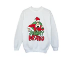 Johnny Bravo Boys Johnny Christmas Sweatshirt (White) - BI21187