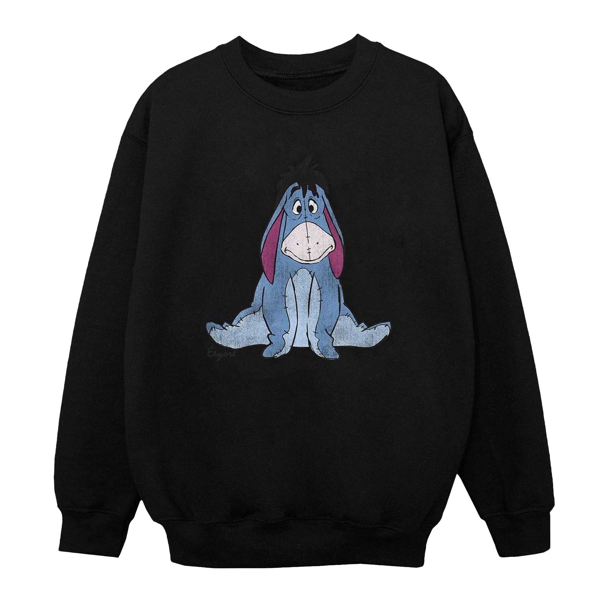 Winnie the Pooh Girls Classic Eeyore Sweatshirt (Black) - BI1996