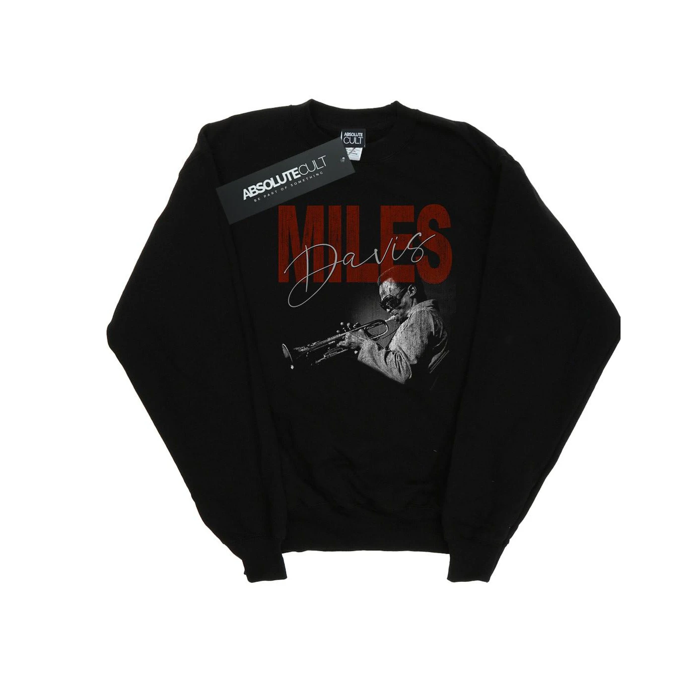 Miles Davis Boys Distressed Photo Sweatshirt (Black) - BI25249