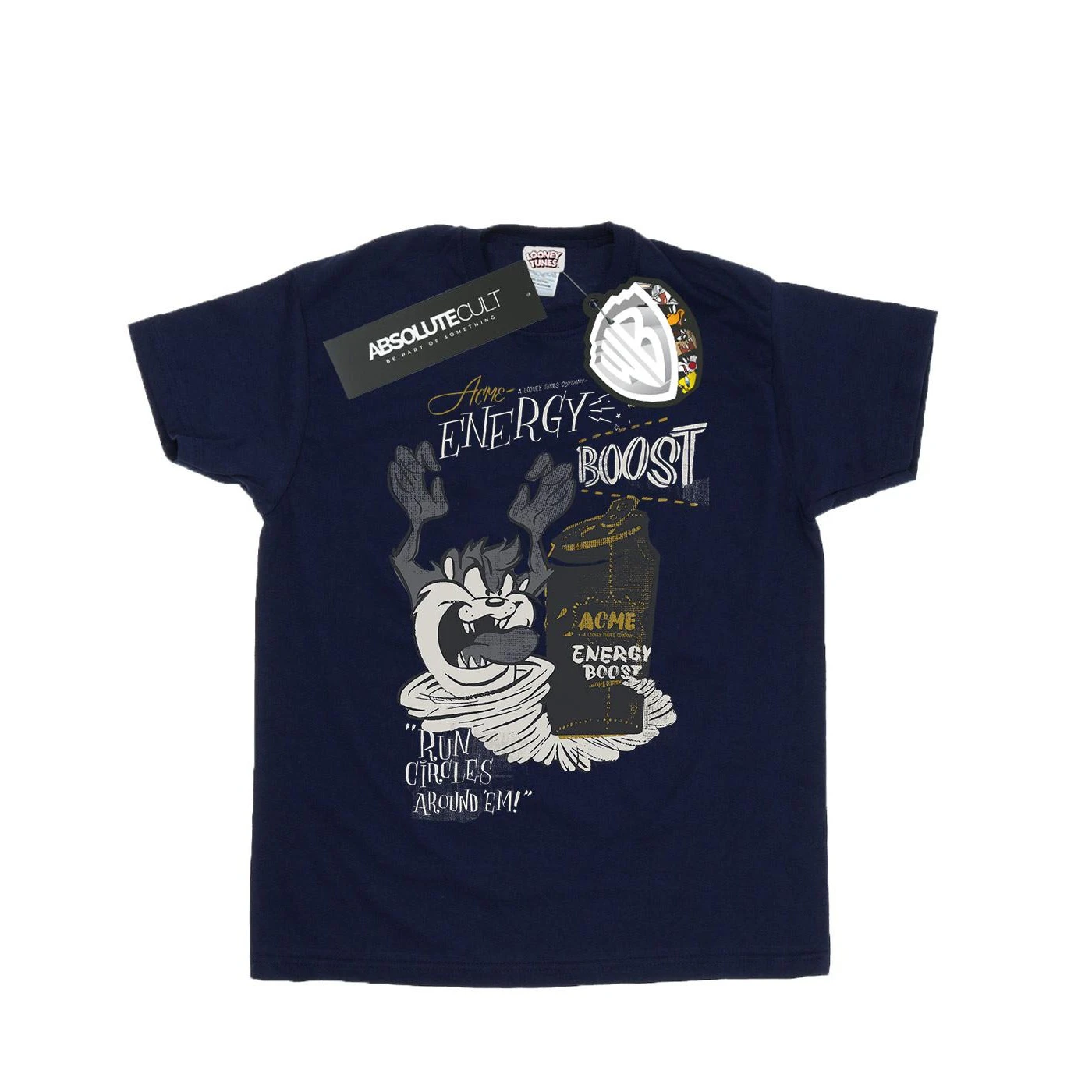 Looney Tunes Boys Taz Energy Boost T-Shirt (Navy Blue) - BI23183