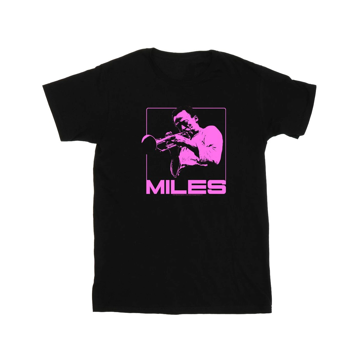 Miles Davis Boys Pink Square T-Shirt (Black) - BI25945