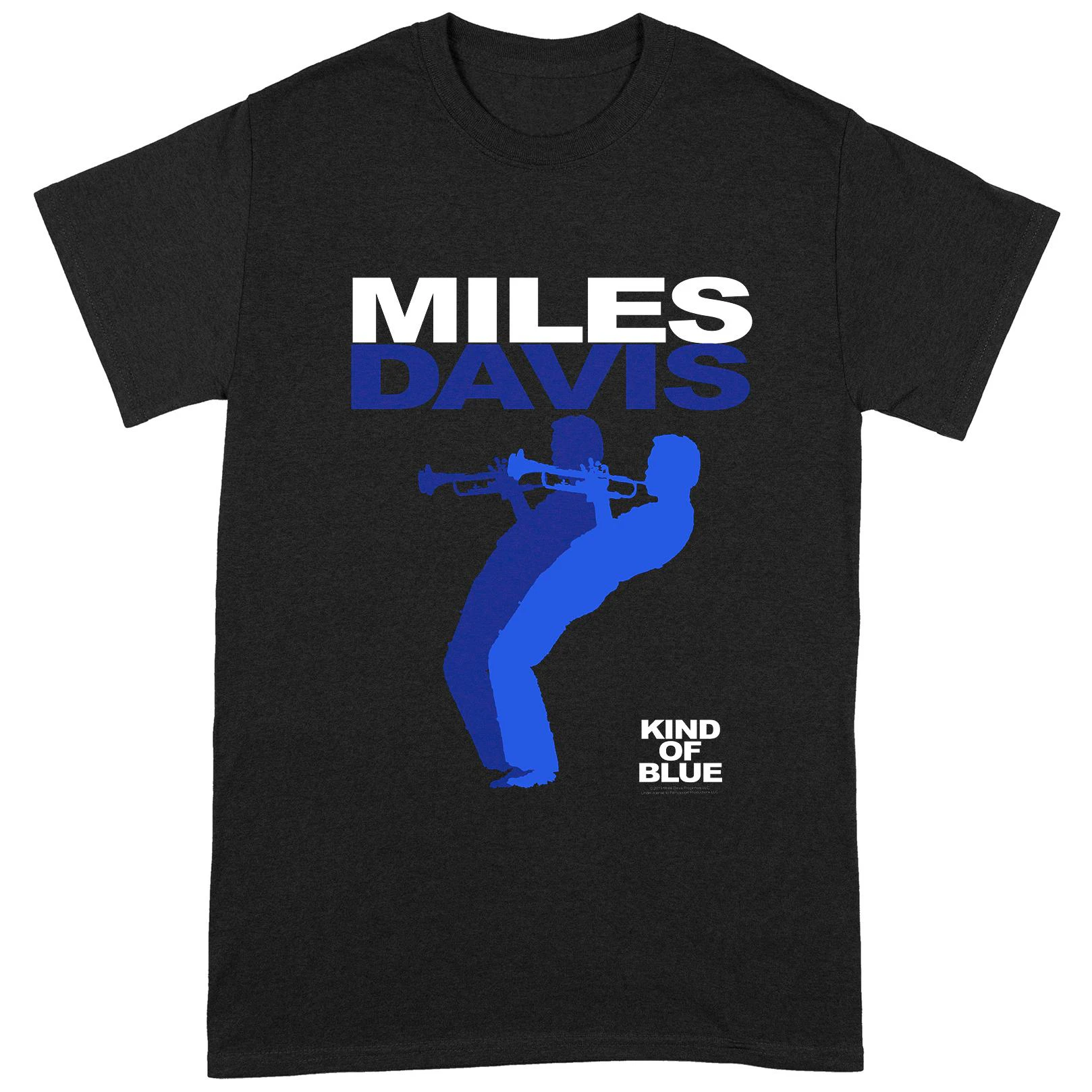 Miles Davis Unisex Adult Kind Of Blue T-Shirt (Black/Blue/White) - BI202