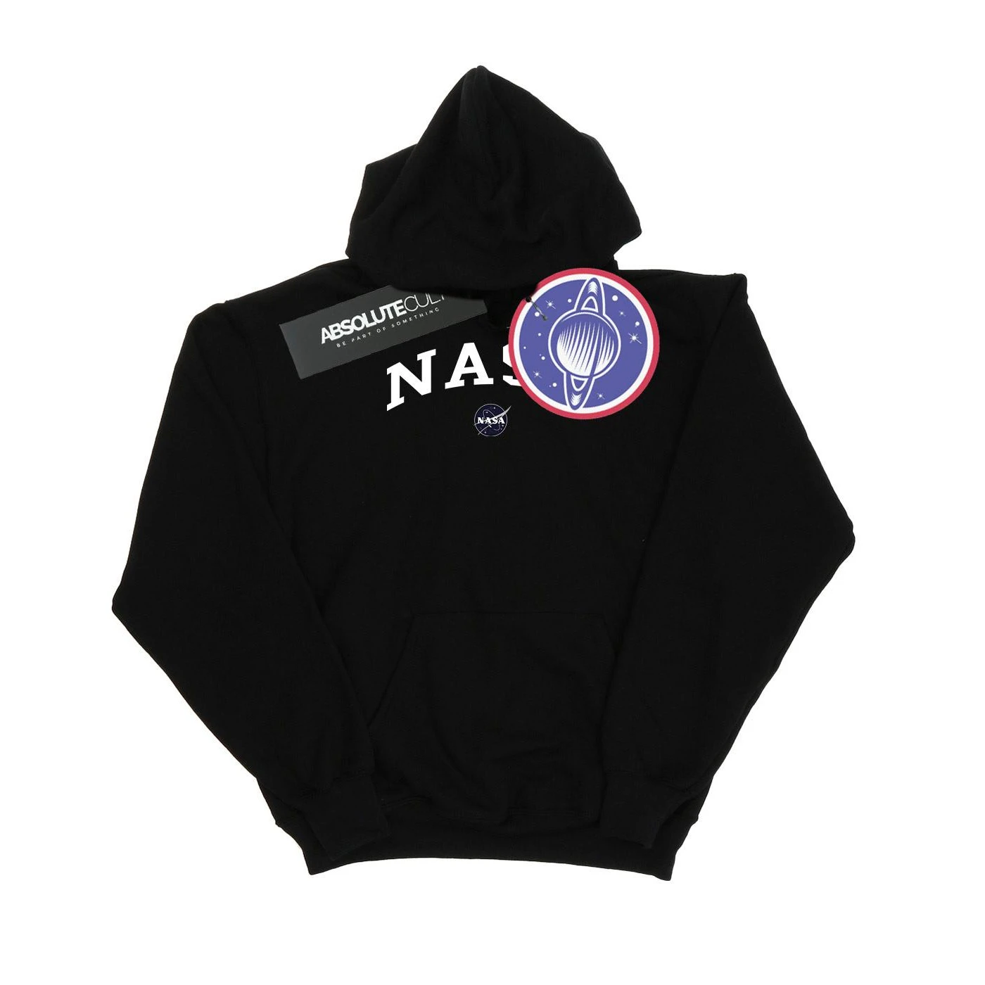 NASA Mens Collegiate Logo Hoodie (Black) - BI20034