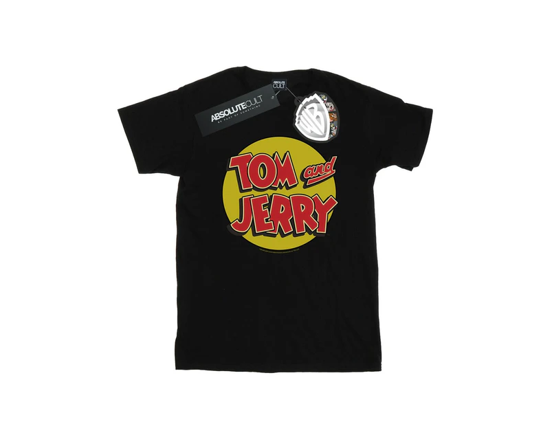 Tom And Jerry Boys Circle Logo T-Shirt (Black) - BI38612