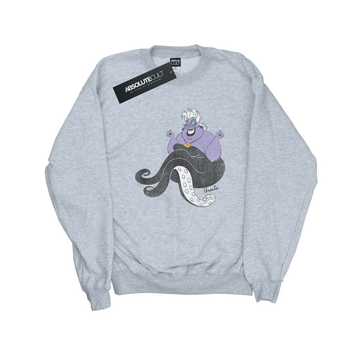 The Little Mermaid Womens Classic Ursula Heather Sweatshirt (Heather Grey) - BI1841