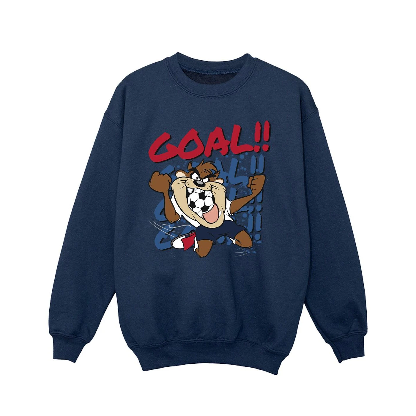 Looney Tunes Girls Taz Goal Goal Goal Sweatshirt (Navy Blue) - BI24605