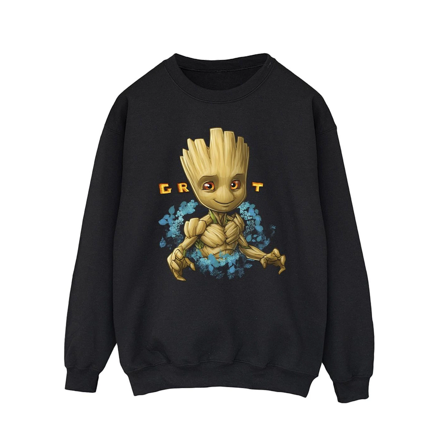 Guardians Of The Galaxy Mens Groot Flowers Sweatshirt (Black) - BI26279