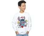 Disney Boys Lilo And Stitch Christmas Lights Sweatshirt (White) - BI21771