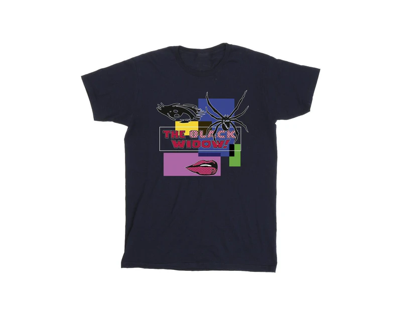 Marvel Boys Black Widow Pop Art T-Shirt (Navy Blue) - BI25717