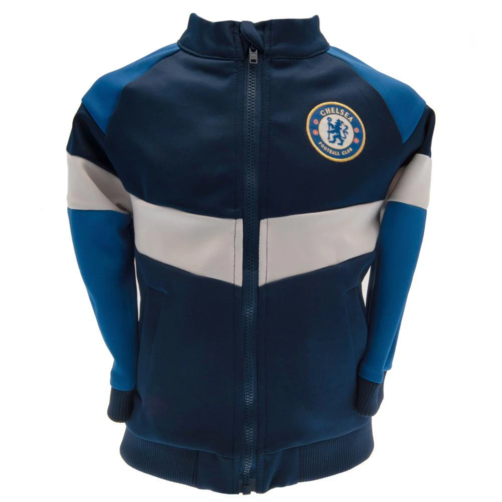 Chelsea FC Childrens/Kids Track Top (Navy/Blue/White) - TA7535