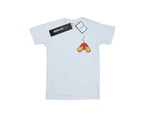 Disney Girls Mickey Mouse Backside Breast Print Cotton T-Shirt (White) - BI29015