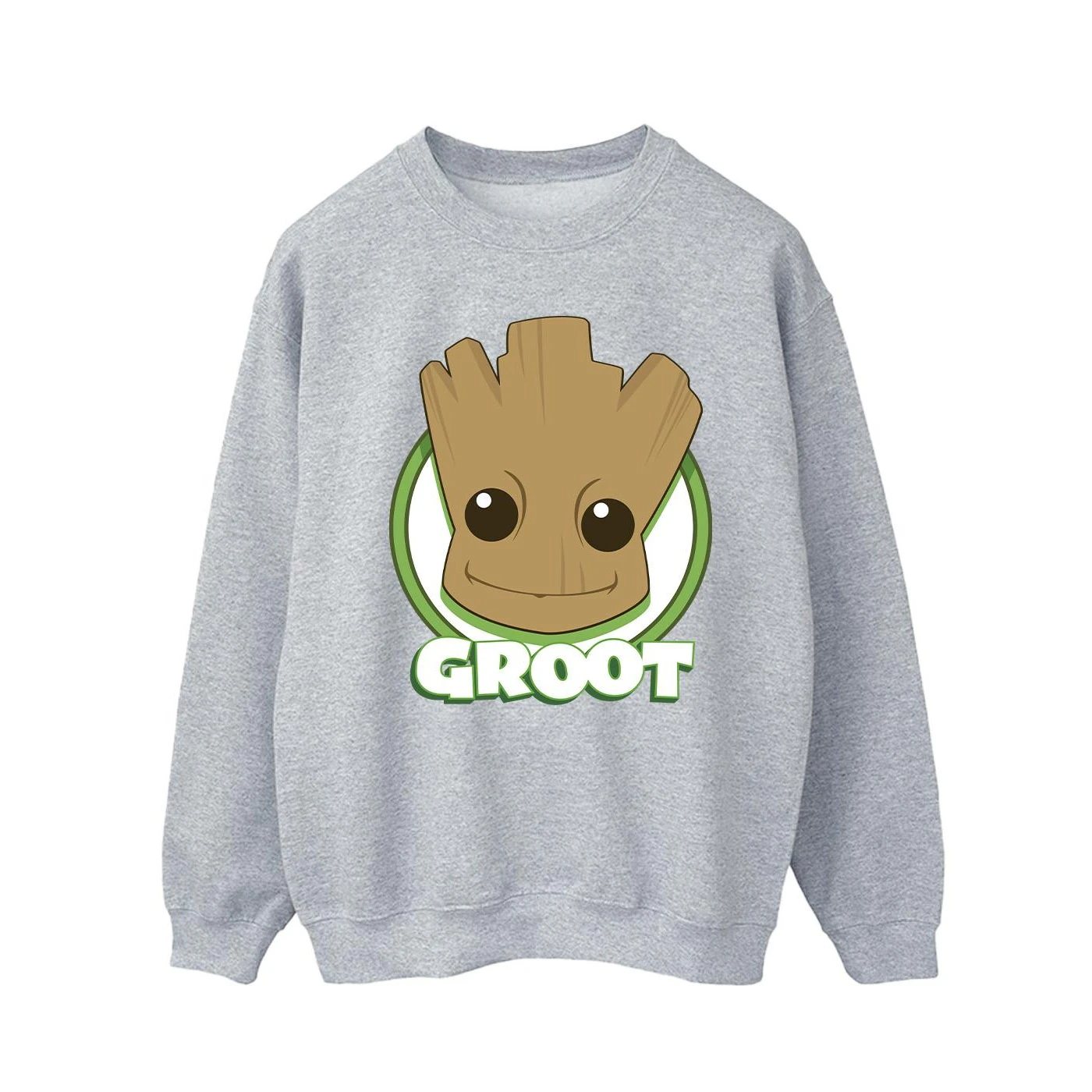 Guardians Of The Galaxy Mens Groot Badge Sweatshirt (Sports Grey) - BI26280